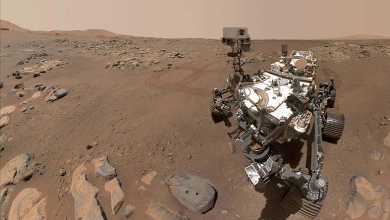 Photo du rover Perseverance sur Mars, en opération le 10 septembre 2021 ( NASA / Handout )