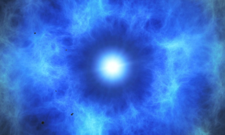 Vue d'artiste de l'étoile de type naine blanche avat qu'elle n'explose dans une double détonation, dans une image de l'Observatoire européen austral distribuée le 2 juillet 2025  ( European Southern Observatory / Handout )