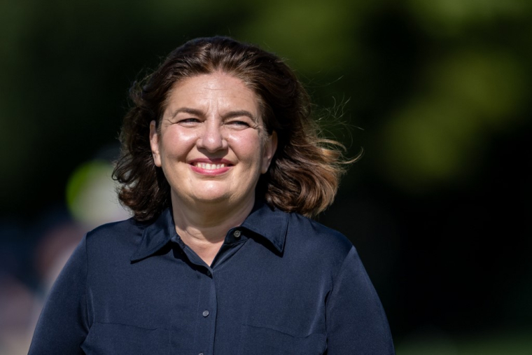 Valérie Baudson, directrice générale d'Amundi, en 2023 ( AFP / FABRICE COFFRINI )