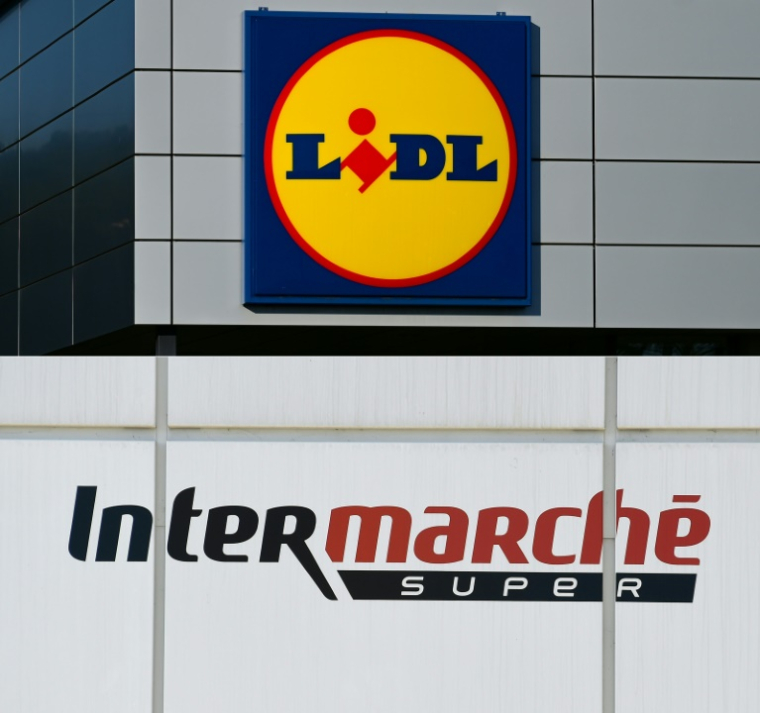 La chaîne de supermarché Lidl a été condamnée par la cour d'appel de Paris à verser 43 millions d'euros d'indemnisation à Intermarché pour pratiques commerciales trompeuses ( AFP / GABRIEL BOUYS )