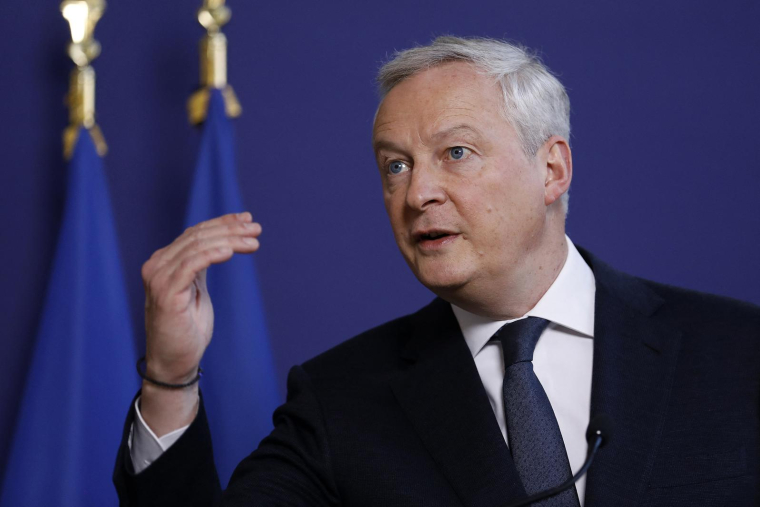Bruno Le Maire à Paris le 12 février 2024. ( AFP / IAN LANGSDON )