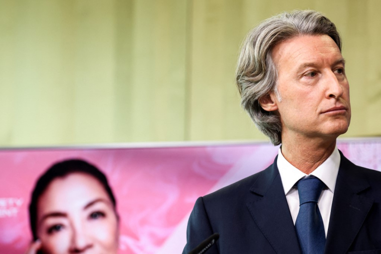 Le directeur général de JCDecaux, Jean-Charles Decaux à Bruxelles, en Belgique, le 20 septembre 2023. ( AFP / KENZO TRIBOUILLARD )