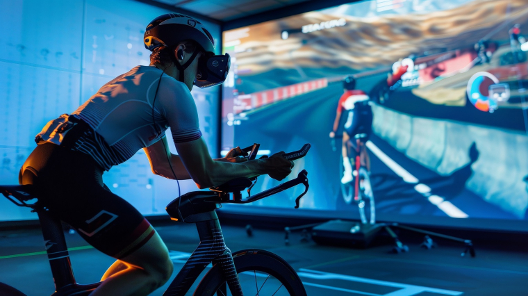 On estime qu'il y a environ un million de comptes actifs sur Zwift.(crédit : Adobe Stock / photo générée par IA)
