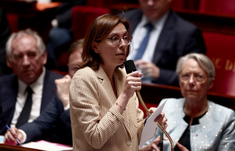 Amelie de Montchalin, à l'Assemblée nationale, le 28 mai 2025 ( AFP / THIBAUD MORITZ )