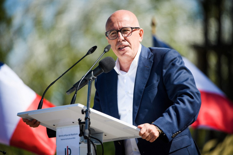 Éric Ciotti à La Ciotat, le 17 septembre 2022. ( AFP / CLEMENT MAHOUDEAU )