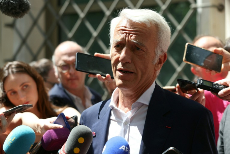 Le président du Medef Patrick Martin face à la presse à Paris le 23 juin 2025 ( AFP / Alain JOCARD )