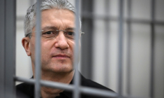Timour Ivanov, un ancien vice-ministre russe de la Défense, lors de l'énoncé du verdict à son procès, à Moscou, le 1er juillet 2025 ( AFP / Alexander NEMENOV )