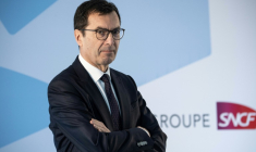Le PDG de la SNCF Jean-Pierre Farandou, le 23 février 2023 à La Plaine-Saint-Eenis, en Seine-Saint-Denis ( AFP / ALAIN JOCARD )