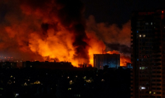 Attaque massive de drones et de missiles russes sur Kiev le 4 juillet 2025 ( AFP / OLEKSII FILIPPOV )