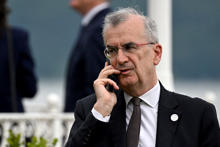 Francois Villeroy de Galhau, le 24 mai 2024, à Stresa ( AFP / GABRIEL BOUYS )