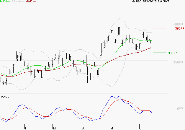 L'OREAL : Une consolidation vers les supports est probable