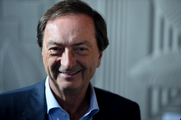 Michel-Edouard Leclerc le 4 octobre 2017 à Paris. ( AFP / ERIC PIERMONT )