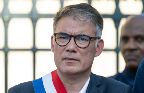 Olivier Faure à Paris, le 19 juin 2025. ( AFP / EMMA DA SILVA )