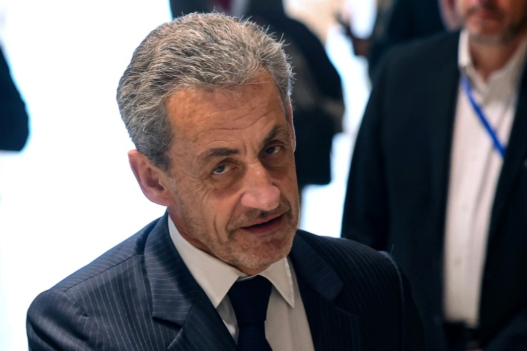Nicolas Sarkozy au dernier jour du procès des soupçons de financement libyen de sa campagne présidentielle de 2007, à Paris le 8 avril 2025 ( AFP / ALAIN JOCARD )