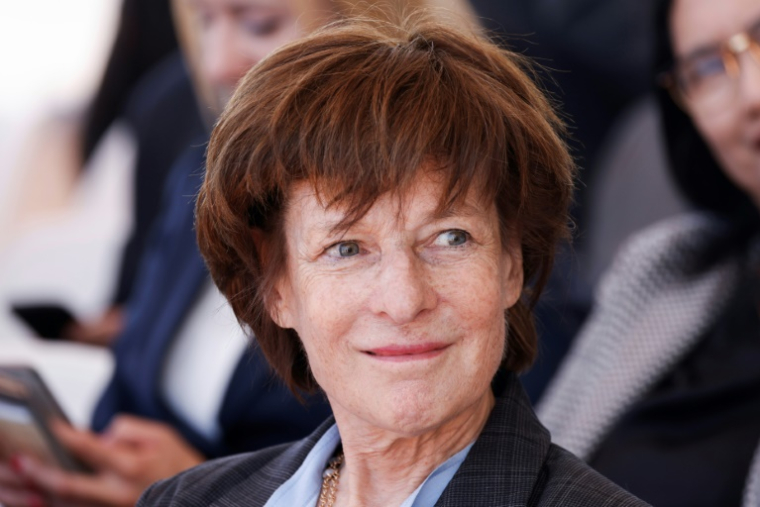 Patricia Barbizet, présidente de l'Afep,à Marseille le 8 mai 2024. ( POOL / Ludovic MARIN )