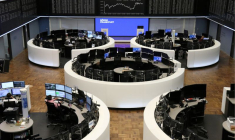 Le graphique DAX est représenté à la Bourse de Francfort