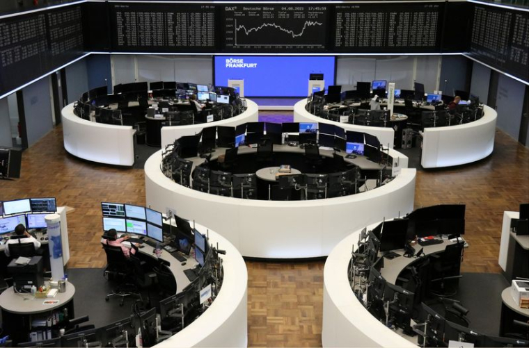 Le graphique DAX est représenté à la Bourse de Francfort