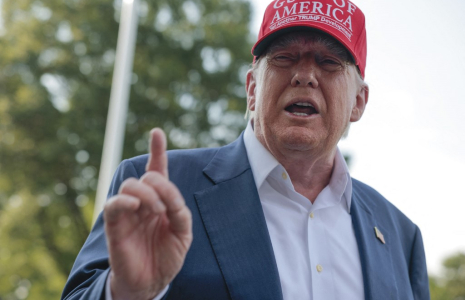 Donald Trump à Washington, aux États-Unis, le 1er juillet 2025. ( GETTY IMAGES NORTH AMERICA / ANNA MONEYMAKER )