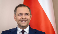 Le président-élu de la Pologne, Karol Nawrocki, le 3 juin 2025 au palais présidentiel de Varsovie ( AFP / Wojtek RADWANSKI )