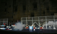 La création "Nôt" de Marlene Monteiro Freitas, ici le 3 juillet 2025 en répétition générale, programmé pour l'ouverture du 79e Festival d'Avignon ( AFP / Christophe SIMON )