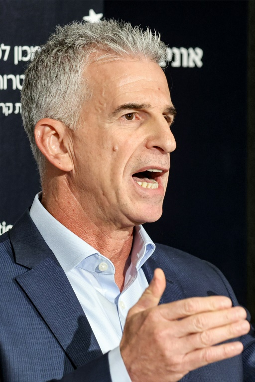 Le chef du Mossad, David Barnea, le 10 septembre 2023 à Herzliya, au nord de Tel-Aviv ( AFP / GIL COHEN-MAGEN )
