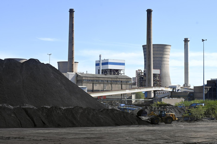 Centrale thermique, centrale à charbon et centrale à gaz combinée d'Emile-Huchet, situées à Saint-Avold et Carling, dans l'Est de la France. Le 12 septembre 2022. ( AFP / FREDERICK FLORIN )