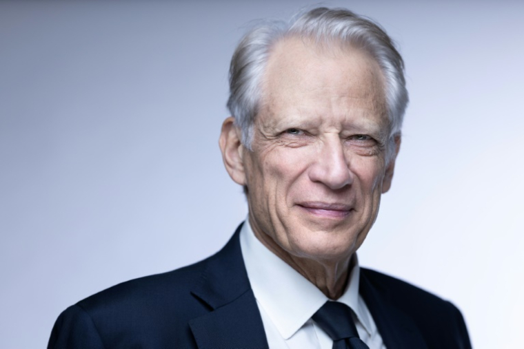 L'ancien Premier ministre Dominique de Villepin, le 4 avril 2025 à Paris ( AFP / JOEL SAGET )