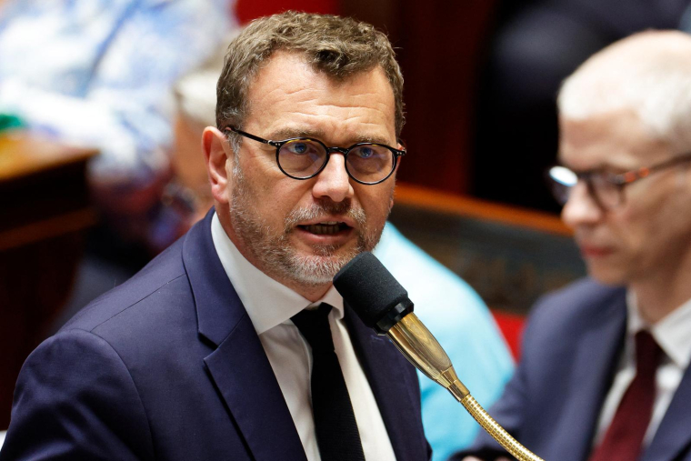 Olivier Klein, le 9 mai 2023, à l'Assemblée nationale ( AFP / GEOFFROY VAN DER HASSELT )