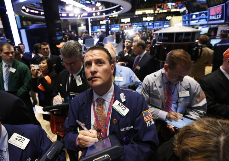 Des traders à la Bourse de New York
