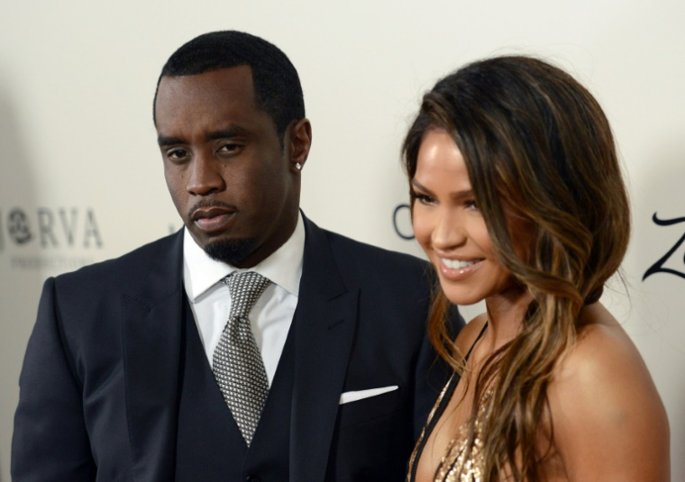 Le magnat du hip-hop P. Diddy avec son ex-compagne Cassie Ventura, le 7 mars 2016 à Los Angeles ( AFP / Chris Delmas )