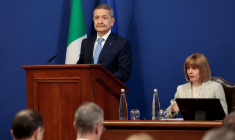 Le gouverneur de la Banque d'Italie Fabio Panetta présente le rapport annuel de la Banque d'Italie, à Rome