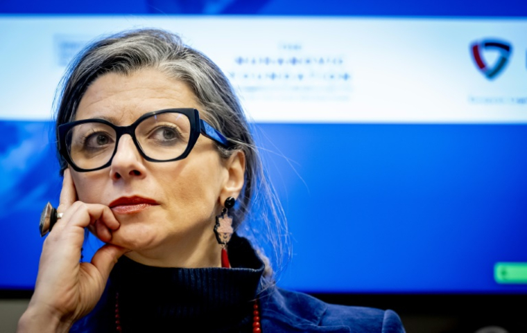 La rapporteuse spéciale des Nations unies pour les territoires palestiniens occupés, Francesca Albanese, à La Haye le 12 février 2025 ( ANP / Robin Utrecht )