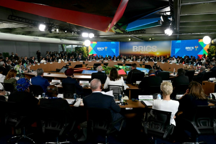 Deuxième session plénière du sommet des Brics à Rio de Janeiro, au Brésil, le 6 juillet 2025 ( AFP / Pablo PORCIUNCULA )