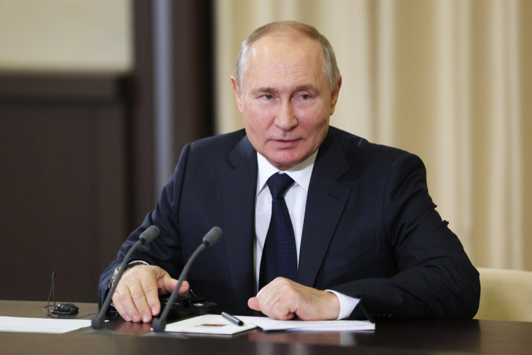Vladimir Poutine, à Novo-Ogaryovo, le 8 novembre 2023 ( POOL / Gavriil GRIGOROV )