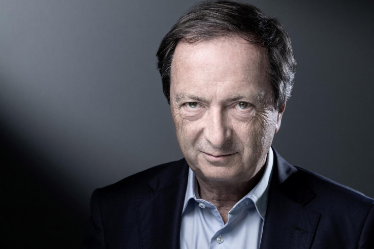 Michel-Edouard Leclerc, président du comité stratégique des centres E.Leclerc, le 24 mars 2021. ( AFP / JOEL SAGET )