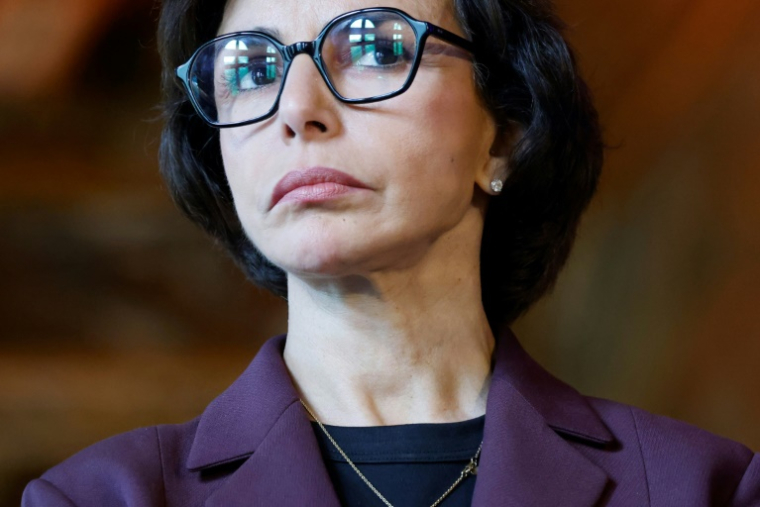 La ministre française de la Culture Rachida Dati assiste à la 14e édition du festival de l'histoire de l'art à Fontainebleau, près de Paris, le 6 juin 2025 ( AFP / Ludovic MARIN )