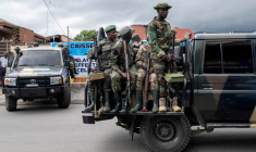 FILE PHOTO: M23 officials attend at the opening ceremony of CADECO in Goma