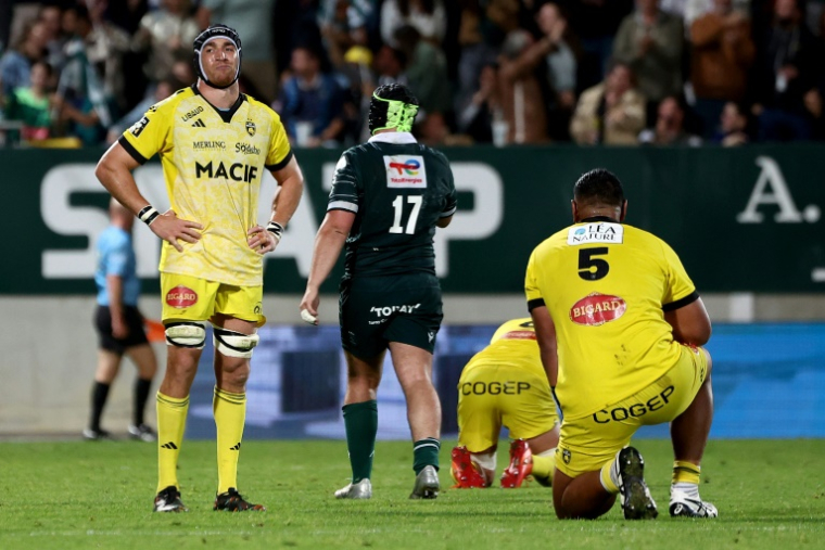 Le troisième ligne de La Rochelle Ultan Dillane après la défaite des Maritimes (32-18) en Top 14 contre la Section Paloise Béarn Pyrénées au stade du Hameau à Pau le 7 juin 2025 en France ( AFP / ROMAIN PERROCHEAU )