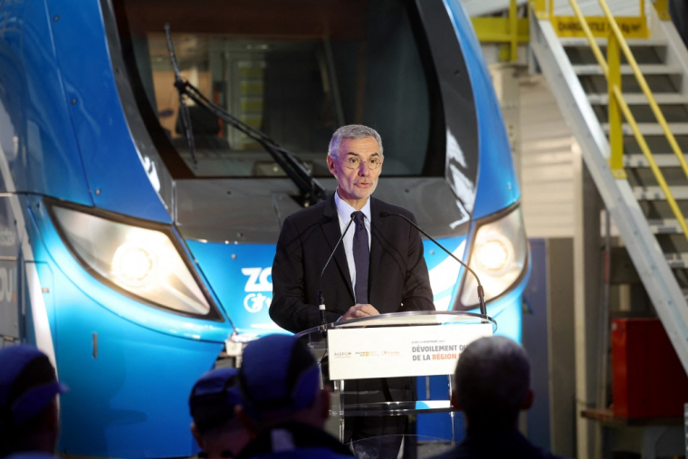 Thierry Mallet, PDG de Transdev, en novembre 2023 ( AFP / FRANCOIS LO PRESTI )