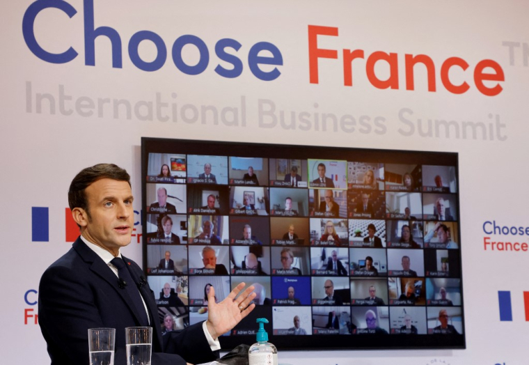 Emmanuel Macron à Paris, le 25 janvier 2021. ( POOL / LUDOVIC MARIN )