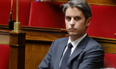 Gabriel Attal à Paris, le 29 avril 2025. ( AFP / LUDOVIC MARIN )