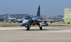 Prague has been using Gripen one- and two-seaters made by Sweden's Saab since 2005 ( AFP / Andreas SOLARO )