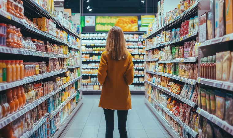 (Certaines marques agissent sur les prix à l'insu des consommateurs en modifiant la quantité de produit, sa qualité ou la taille de l'emballage - Crédit photo : Adobe Stock)