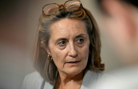 La porte-parole du gouvernement Sophie Primas tient une conférence de presse après la réunion hebdomadaire du cabinet à Paris, le 19 juin 2025 ( AFP / Martin LELIEVRE )